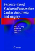 Evidence-Based Practice in Perioperative Cardiac Anesthesia and Surgery [1st ed.]
 9783030478865, 9783030478872