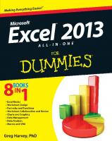 Excel 2013 All-in-One For Dummies
 1118510100, 9781118510100