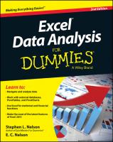 Excel Data Analysis for Dummies
 3175723993, 9781118898093, 9781118898086, 9781118898109, 1118898095