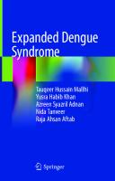 Expanded Dengue Syndrome [1st ed.]
 9789811573361, 9789811573378