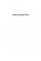 Explaining Foreign Policy : International Diplomacy and the Russo-Georgian War [1 ed.]
 9781588269690, 9781588268358
