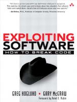 Exploiting Software: How to Break Code
 0201786958, 0785342786958