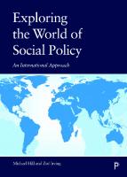 Exploring the World of Social Policy: An International Approach
 9781447335030