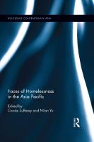 Faces of Homelessness in the Asia Pacific [Hardcover ed.]
 1138201928, 9781138201927