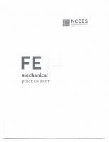 FE Mechanical Practice Exam
