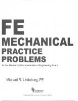 FE Mechanical Practice Problems
 9781591264422, 2014934952