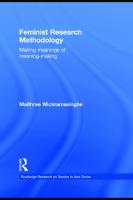 Feminist Research Methodology: Making Meanings of Meaning-Making
 9781135259570, 1135259577
