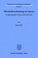 Öffentlichkeitsfahndung im Internet: Im Spannungsfeld zwischen Recht und Praxis [1 ed.]
 9783428580286, 9783428180288