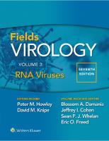 Fields Virology, 7th ed., Volume 3 - RNA Viruses [7 ed.]
 9781975112608
