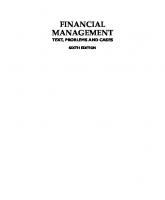 Financial management : text, problems and cases [6 ed.]
 9780071067850, 007106785X