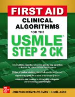 First Aid Clinical Algorithms for the USMLE Step 2 CK [1 ed.]
 1264270135, 9781264270132