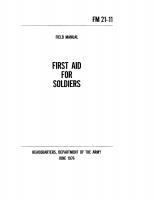 First aid for soldiers