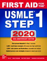 First Aid for the USMLE Step 1
 9781260462050, 1260462056, 9781260462043, 1260462048