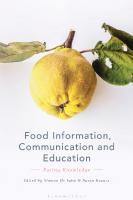 Food Information, Communication and Education: Eating Knowledge
 9781350162501, 9781350162532, 9781350162518