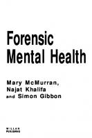 Forensic Mental Health [1st ed]
 9781843926092, 1843926091