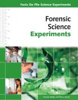 Forensic Science Experiments
 9780816078042, 9781438129112, 2008039900