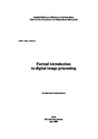 Formal introduction to digital image processing