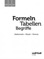 Formeln, Tabellen, Begriffe [8. Auflage]
 9783280040294