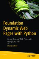 Foundation Dynamic Web Pages with Python: Create Dynamic Web Pages with Django and Flask [1st ed.]
 9781484263389, 9781484263396
