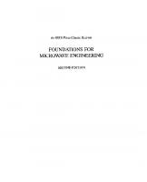 Foundations for Microwave Engineering
 0780360311, 9780780360310
