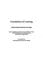 Foundations of Learning: Understanding Development and Change
