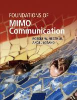 Foundations of MIMO communication
 9781139049276, 1139049275, 9780521762281