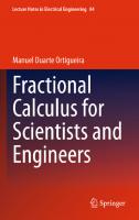 Fractional calculus for scientists and engineers
 9789400707467, 9789400707474, 9400707460, 9400707479