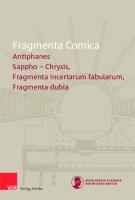 FrC 19.3 Antiphanes frr. 194–330 [1 ed.]
 9783949189029, 9783949189005