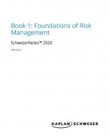 FRM Part 1 Foundations of Risk Management [1, 2020 ed.]
 9781078801799