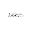 From Bureaucracy to Public Management: The Administrative Culture of the Government of Canada
 9781442602601