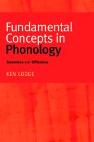 Fundamental Concepts in Phonology: Sameness and Difference
 0748625658, 9780748625659