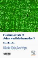 Fundamentals of advanced mathematics. 3, Differential calculus, tensor calculus, differential geometry, global analysis [3]
 9780081023860,  0081023863