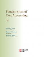Fundamentals of Cost Accounting [3 ed.]
 9780073527116