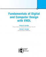 Fundamentals of Digital and Computer Design with VHDL
 0073380695, 9780073380698