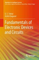 Fundamentals Of Electronic Devices And Circuits
 9811502668,  9789811502668,  9811502676,  9789811502675