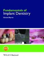 Fundamentals of Implant Dentistry [1 ed.]
 9781118274965, 1118274962
