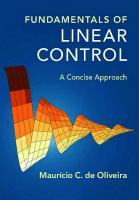 Fundamentals of Linear Control: A Concise Approach
 9781107187528