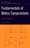 Fundamentals of Matrix Computations [2 ed.]
 0471213942, 9780471213949