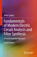 Fundamentals of Modern Electric Circuit Analysis and Filter Synthesis. A Transfer Function Approach [2 ed.]
 9783031219078, 9783031219085