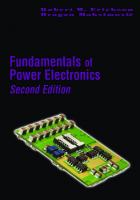 Fundamentals of Power Electronics
 9780306480485, 0306480484