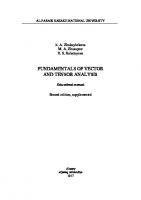 Fundamentals of Vector and Tensor Analysis.
 9786010426726