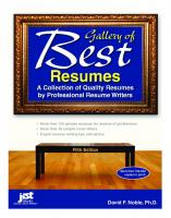 Gallery of best resumes a collection of quality resumes by professional resume writers [5 ed.]
 9781593578756, 159357875X