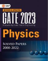 GATE 2023 : Physics - Solved Papers (2000-2022)
 9789356810044