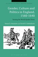 Gender, Culture and Politics in England, 1560–1640
 9781350020672, 9781350020702, 9781350020689