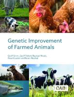 Genetic Improvement of Farmed Animals
 1789241723, 9781789241723