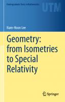 Geometry: From Isometries to Special Relativity [1st ed. 2020]
 3030421007, 9783030421007