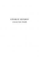 George Seferis: Collected Poems, 1924-1955. Bilingual Edition - Bilingual Edition [Bilingual ed.]
 9781400856886
