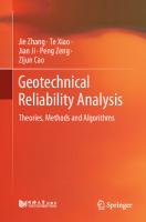 Geotechnical Reliability Analysis: Theories, Methods and Algorithms [1st ed. 2023]
 9811962537, 9789811962530