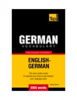German vocabulary for English speakers - 9000
 9781780710990