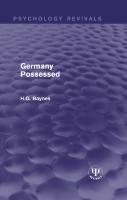 Germany Possessed [1 ed.]
 9781138694521, 9781315516974
